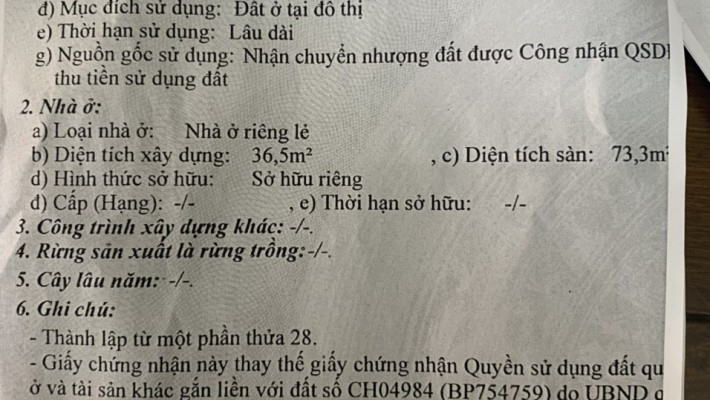  Chính chủ bán gấp căn nhà hẻm 45 đường 22 Phước Long B, Quận 9.