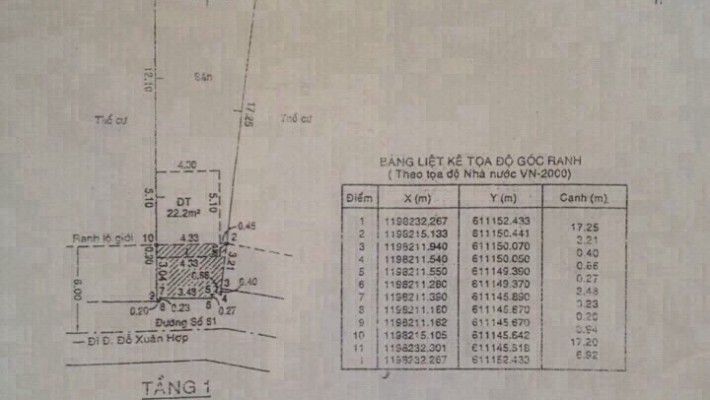 Bán nhà mặt tiền đường 61, phường Phước Long B, quận 9. DT 100m2 giá 6,1 tỷ TL 