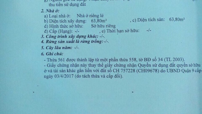 Bán nhà 1 trệt 2 lầu hẻm 106 Đường 339 Phước Long B, Quận 9.