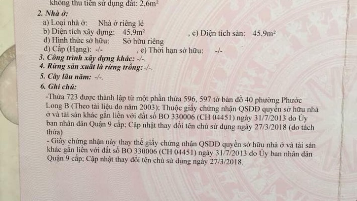  Chính chủ gửi bán lô đất duy nhất hẻm 297 Phường Phước Long B, Quận 9