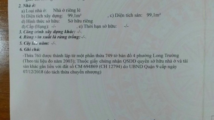 Chỉ với 6,1 tỷ sở hữu ngay Lô Đất hẻm 56 đường 147 Phước Long B có thể làm Nhà Ở 