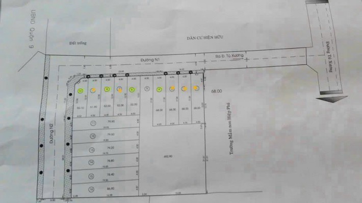 BÁN ĐẤT VỊ TRÍ ĐẸP : hẻm Tú Xương , ngay khu Kiến Thiết - Hiệp Phú, Q9