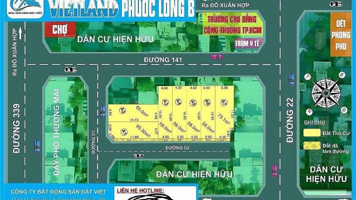 Bán đất đường 339, phường Phước Long B, quận 9. DT 60m2 giá 3 tỷ 